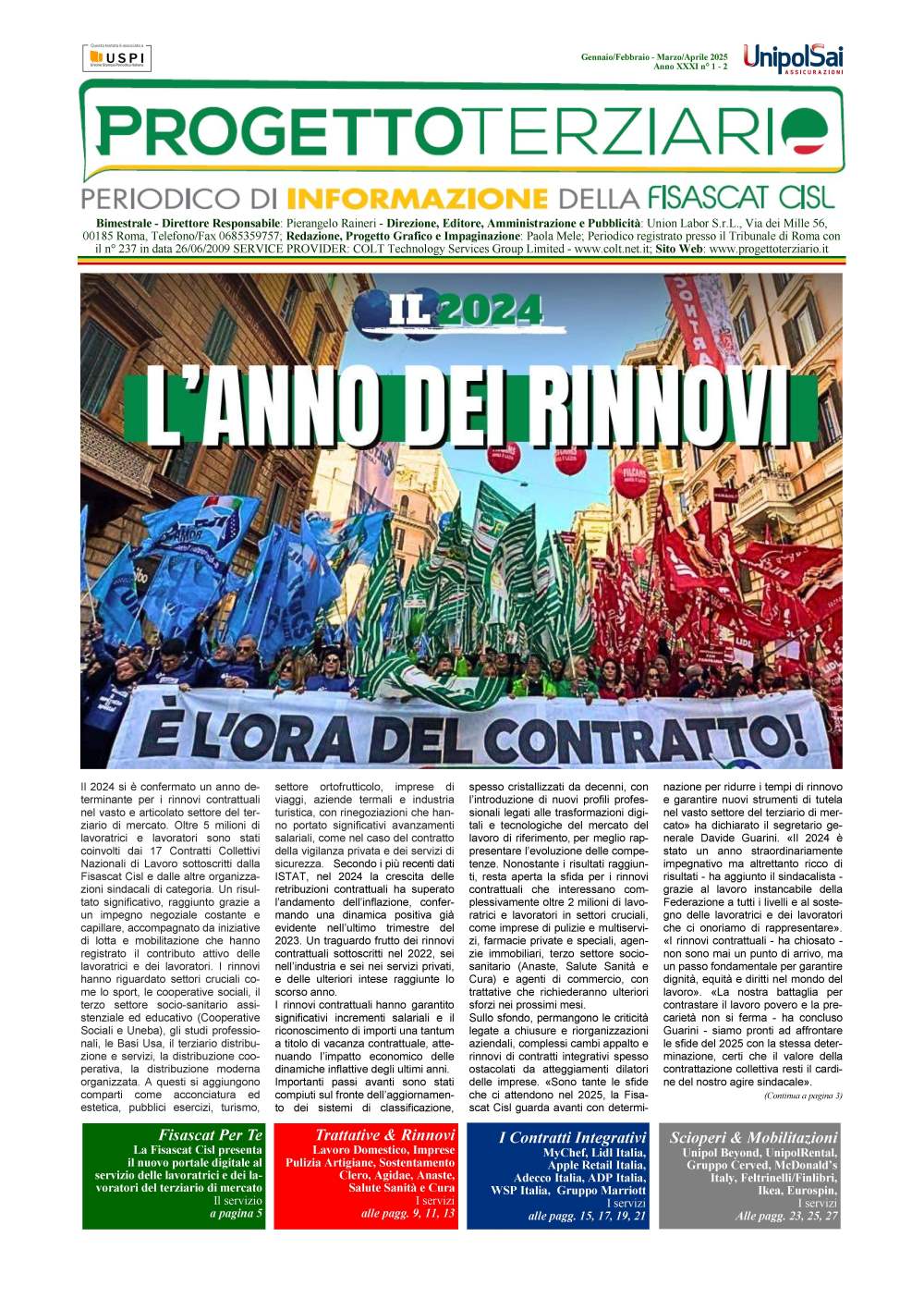 Progetto Terziario - Gennaio/Febbraio 2025