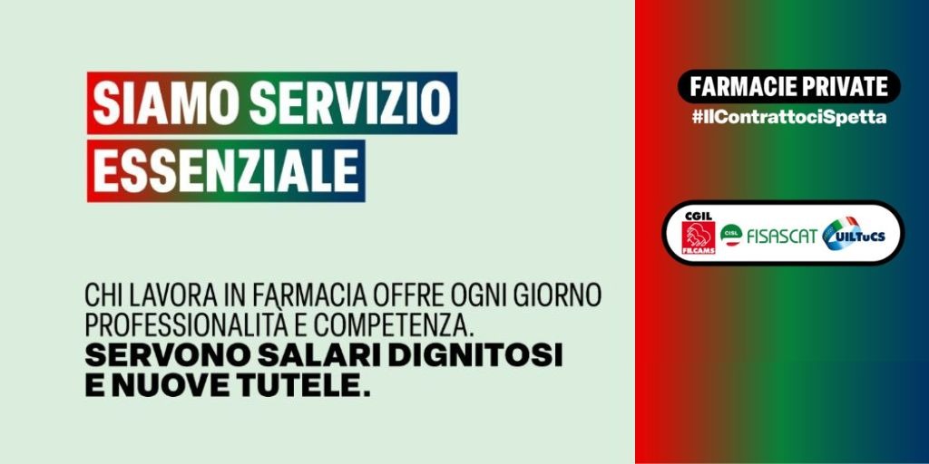 Farmacie Private, il 4 febbraio si torna al tavolo: ora servono risposte concrete da Federfarma per rinnovare il Contratto nazionale scaduto il 31 agosto 2024