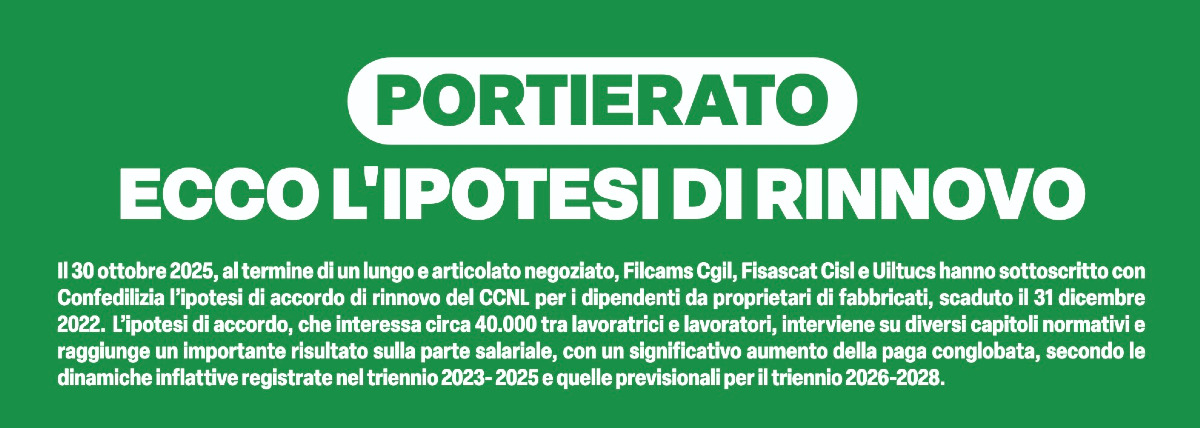 Ccnl Portierato, al via le assemblee di consultazione sull’Ipotesi di accordo